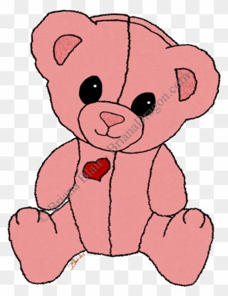 Cute And Happy Pink Teddy Bear By Brianadragon - Teddy Bear Clipart