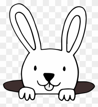 Bunny In Hole Png Picture - Domestic Rabbit Clipart