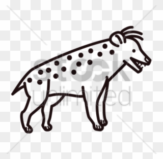 Wild Dog Clipart Hyena - Hyena Easy Cartoon Draw - Png Download