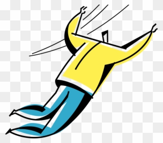 Vector Illustration Of Businessman Trapeze Artist Flies Clipart
