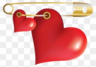 Safety Pin Png Photo - Heart Clipart