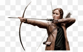 Hunger Games Katniss Bow And Arrow - Katniss With Bow And Arrow Clipart