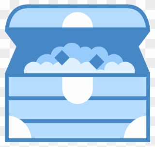 Chest Clipart Svg - Treasure Chest Icon Blue - Png Download