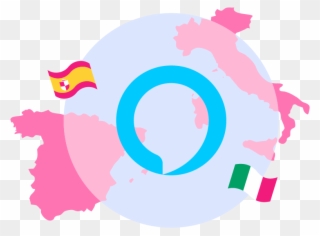 Amazon Alexa - Spanien Madrid Karta Clipart