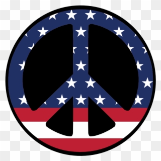 Us 43 Star Flag Peace Symbol B Scallywag Peacesymbol - Peace Symbols Clipart