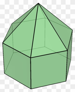 Elongated Hexagonal Pyramid - 十 二 角錐 體 Clipart