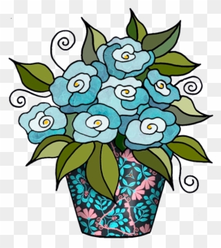 Flowers In Bunches - Clip Art - Png Download