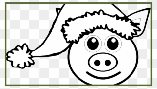 Inspiring Simple Pig Drawing At Get For Personal Use - Christmas Pig Color Page Clipart