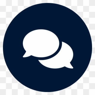 Multiple Talkers - Navy Blue Twitter Icon Clipart