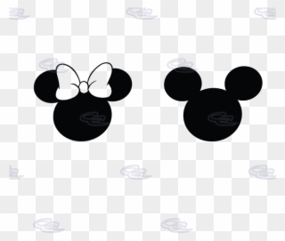 Mickey Minnie Mouse Head Silhouette N2 Free Image , - Mickey And Minnie Mouse Black Clipart