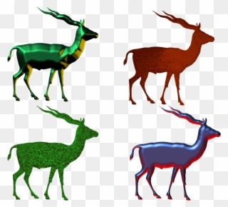 Antelope 3d Picture,antelope Png,impala Png - African Animal Silhouettes Gazelle Clipart