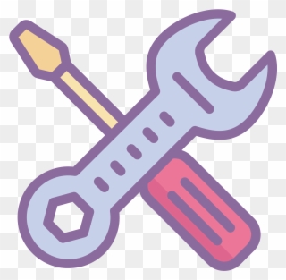 In This Icon Is A Wrench And A Screwdriver - Manutenção Icons Clipart