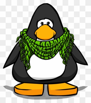 Scarf Clipart Green Scarf - Penguin From Club Penguin - Png Download