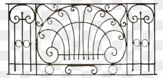 Iron Fence Png - Wrought Iron Fence Clipart