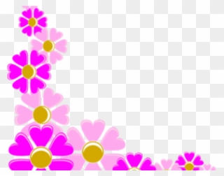 Pink Flower Clipart Flower Decoration - Clip Art Flowers Border Png Transparent Png