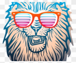 Leo Clipart Lion Roar - Lion With Sunglasses Svg - Png Download
