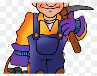 Cartoon Character Coal Miner Clipart