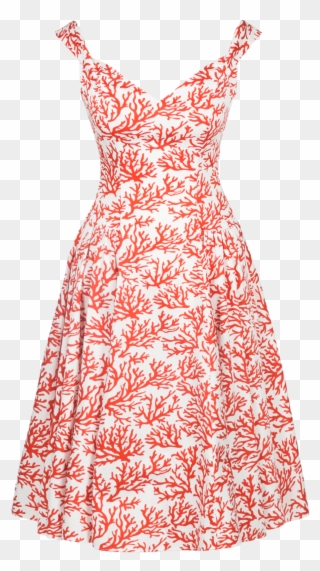 Lena Hoschek Sophia Dress Coral Clipart
