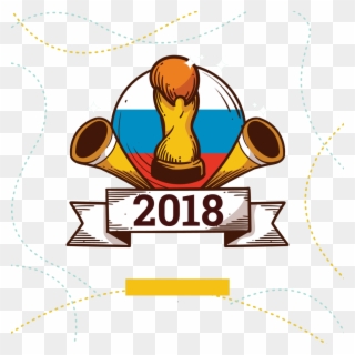 World Football Cup Background With Ball And Waves Free - 2018 World Cup Clipart