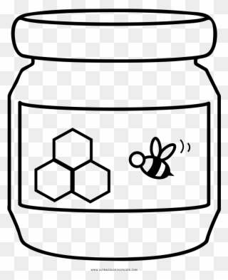 Honey Coloring Page - Honey Jar Coloring Page Clipart