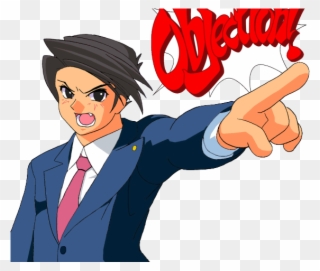 Ace Attorney Clipart Objection - Ace Attorney - Png Download
