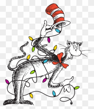 Cat-6withlights - Cat In The Hat Bowing Clipart