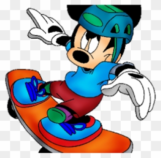Skateboard Clipart Disney - Mickey Mouse - Png Download