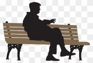 Alone Person Png - Png Sitting Bench Clipart