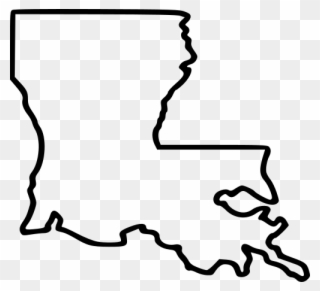 Louisiana State Outline Clipart - Png Download