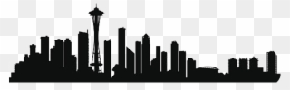 Seattle Skyline Silhouette Vector Clipart