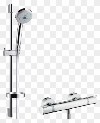 Shower System For Exposed Installation Multi With Ecostat - Hansgrohe Croma 100 Vario Clipart