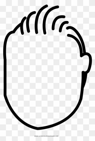 Cool Up In The Front Hair Coloring Page Clipart