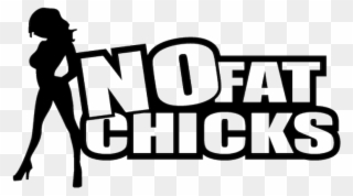 Sticker Jdm No Fat Chicks - No Fat Chicks Svg Clipart