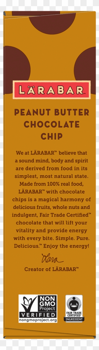 Larabar Gluten Free Bar Peanut Butter Chocolate Chip - Fuzzy Navel Clipart