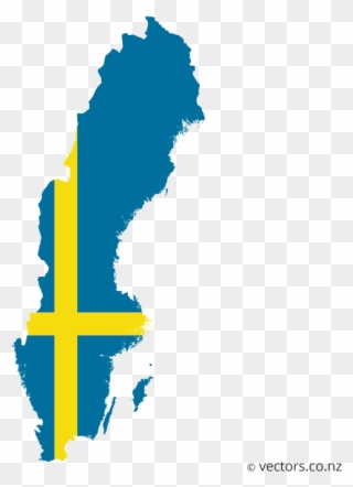 Map Of Sweden Flag Clipart