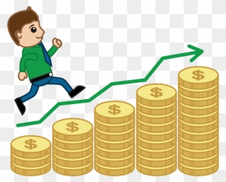 Earning Interest - - Graph Money Cartoon Clipart
