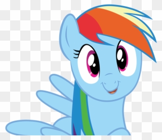 Rainbow Dash Cute Face Vector By Br-david - Cute My Little Pony Rainbow Dash Clipart