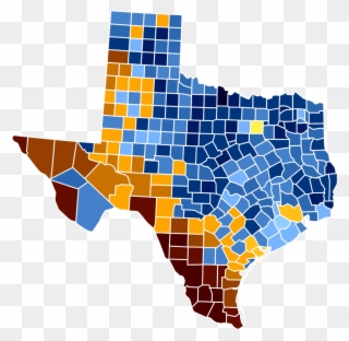 Texas Racial And Ethnic Map - Texas Election Results 2018 Clipart