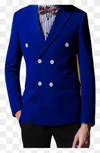 Royal Blue Coat Mens Clipart