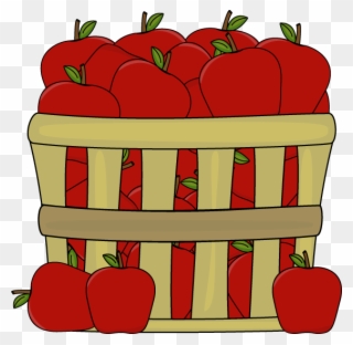 Clipart Of Few, Apple And Baskets - Basket Of Apples Clipart - Png Download