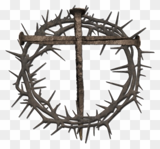 Clip Art Transparent Library Crown With Iron Cross - Jesus Crown Of Thorns Png