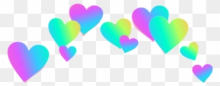 Rainbow Hearts Png - Rainbow Heart Crown Png Clipart