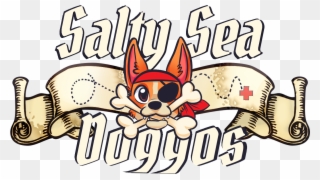 Salty Sea Doggos - Scroll Banner Clipart - Png Download