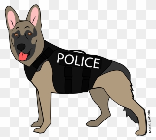K9 Police Dog - Old German Shepherd Dog Clipart