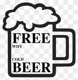 Free Wifi Gnu Mediagoblin - Wifi And Beer Clipart