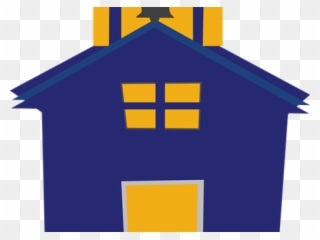 Church Clipart Open House - Blue School House Clipart - Png Download