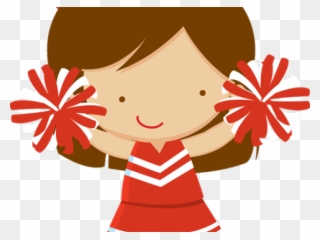 Cute Cheerleader Clipart Red - Png Download