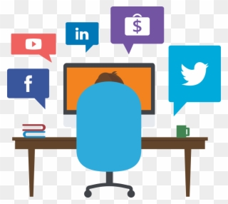 Financial Social Media Training Facebook Twitter Linkedin - Social Media Illustration Png Clipart