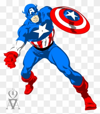 Captain America Vector Png - Capitan America Vector Free Download Clipart