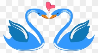 Heart Clipart Swan - Swan Cartoon Clipart Png Transparent Png